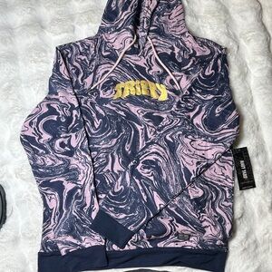 Pink and Blue Marble Hoodie